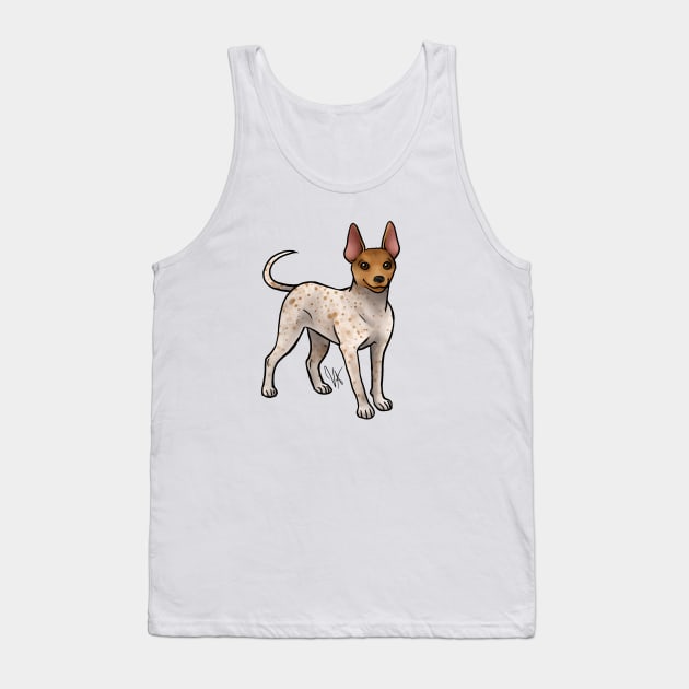 Hairless Terrier Pink and Red Tank Top by Jen's Dogs Custom Gifts and Designs